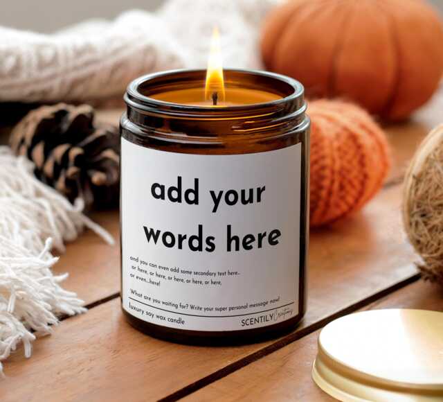 Personalised Text Candle Hand-Poured Soy Wax Scented Gift For Proposal Surprise Engagement Parties Anniversaries Or Graduation Events - image 1