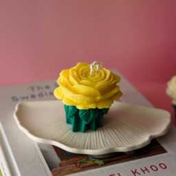Flower Bouquet Soy Wax Candle Handmade Vegan Home Decor - thumbnail 2
