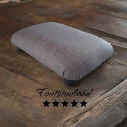 Low Ottoman Desk Support Little Handmade Footstool With Plastic Durable Feet, Bed Step - thumbnail 4