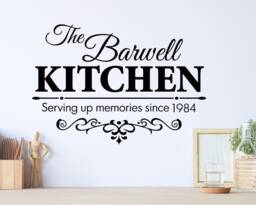Personalised Family Name Kitchen Decal, Personalised Wall Sticker, Decor, Personalised Sticker