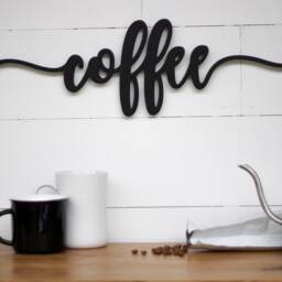 Rustic Coffee Bar Wood Cutout Sign - Farmhouse Kitchen Wall Art Decor For Home Nook - thumbnail 3
