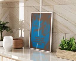 Scarface Lofi Quote Wall Art Print Blue & Black Retro Typography Poster For Bedroom Kitchen Or Lounge Framed Unframed - thumbnail 1