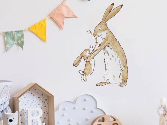 Guess How Much I Love You Wall Sticker, Nutbrown Hares Hare Decal, Nursery Decal - image 1