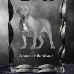 French Mastiff, Dogue De Bordeaux, Cubic Crystal With Dog, Souvenir, Decoration, Limited Edition, Collection - thumbnail 2