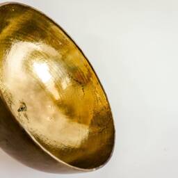 Dome Brass Pendant Lamp Shade - Hammered Kitchen Island Lighting Industrial Art Deco Light Fixture - thumbnail 4