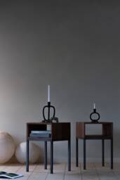 Konk ??? Wallark Side Table Bespoke Sizes Available Industrial Solid Wood & Steel Bedside Table, Mid Century Inspired Storage - thumbnail 1