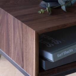 Konk ??? Wallark Side Table Bespoke Sizes Available Industrial Solid Wood & Steel Bedside Table, Mid Century Inspired Storage - thumbnail 3