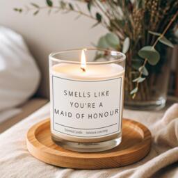 Funny, Smells Like You're A Maid Of Honour Scented Candle, Bride Tribe Gift, Proposal Box For Bridal Shower, Hen Party Gift - thumbnail 1