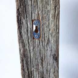Upcycled Timber Sculpture, Ceramic Figure, Found Metal Art - thumbnail 3