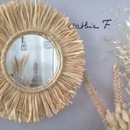 Double Rope Raffia Mirror - thumbnail 3