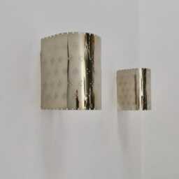 Pair Brass Perforated Cylinder Wall Sconce Modern Bedside Lighting L Light Fixture - Luxury Decorative Hallway Bedroom Accent - thumbnail 3