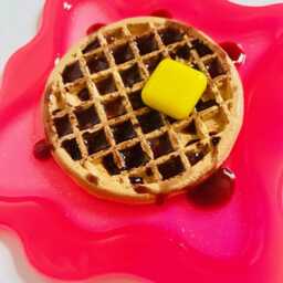 Waffle & Syrup Wall Hanging/Dopamine Decor/ Maximalist Fake Food/ Food Pop Art/ Sculpture/ Funky Decor/Kitchen Decor - thumbnail 3
