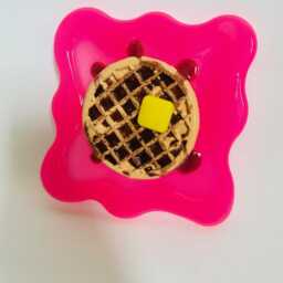 Waffle & Syrup Wall Hanging/Dopamine Decor/ Maximalist Fake Food/ Food Pop Art/ Sculpture/ Funky Decor/Kitchen Decor - thumbnail 4