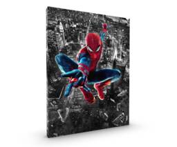 Spiderman Manhattan Canvas Or Poster Print Glossy in Various Sizes - thumbnail 1