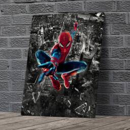 Spiderman Manhattan Canvas Or Poster Print Glossy in Various Sizes - thumbnail 2