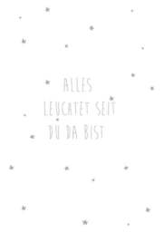 "Nursery Picture, Baptism, Gift, Star Poster, Nursery Print, Gift Birth""Everything Lights Up Since You're There" - thumbnail 2