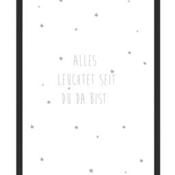 "Nursery Picture, Baptism, Gift, Star Poster, Nursery Print, Gift Birth""Everything Lights Up Since You're There" - thumbnail 3