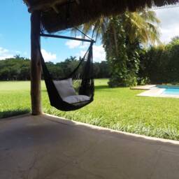 Black Sitting Hammock Made With Thick Cotton/Nylon Thread Customs Taxes Included - thumbnail 2