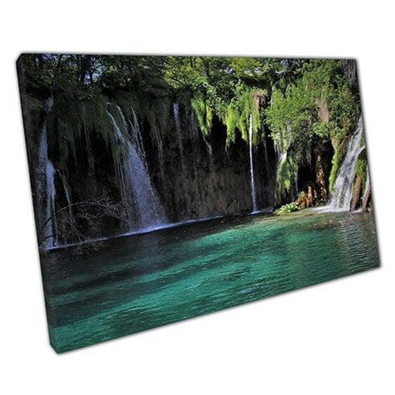 Serene Waterfall Canvas Print Nature-Inspired Wall Art For Home, Office, Living Room Decor - image 1