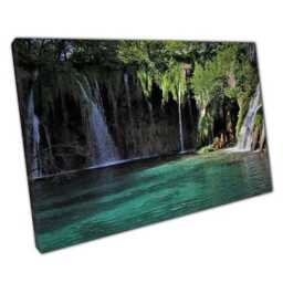 Serene Waterfall Canvas Print Nature-Inspired Wall Art For Home, Office, Living Room Decor - thumbnail 1