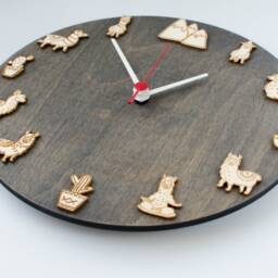 Llama Clock, Cactus Art Decor, Funny Kid Gift - thumbnail 2