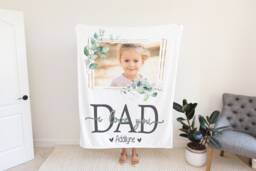 Personalized Christmas Gift For Dad, Grandparents Blanket From Daughter Or Son, Dad Present, Grandpa