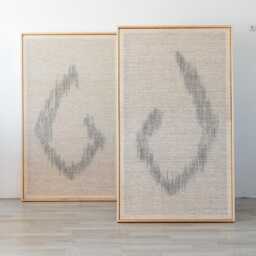 Framed Wool Tapestry - Neutral Minimalist Wall Hanging For Living Room Boho Decor Elegant Large Huek - thumbnail 4
