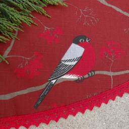 xmas Tree Skirt Holiday Decor Christmas Swedish Ornament Red Skirts - thumbnail 3