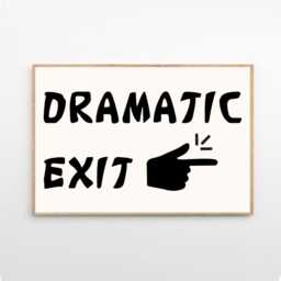 Dramatic Exit Art Canvas Poster, Trendy Wall Art, Apartment Aesthetic Decor, Retro Home Printed Gift - thumbnail 2