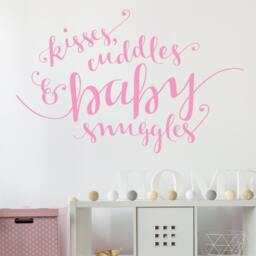 Wall Sticker Kisses & Cuddles - Decals Tattoo Art Quote Home Decor Baby - thumbnail 1