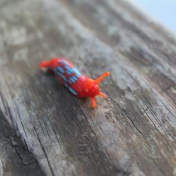 Spotted Slug Glass Sculpture Glass Slug Lampwork Glass Animals Handcrafted - thumbnail 3