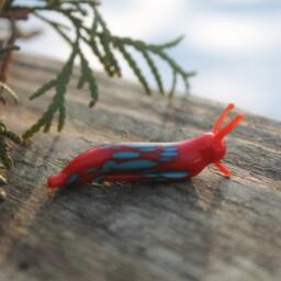 Spotted Slug Glass Sculpture Glass Slug Lampwork Glass Animals Handcrafted - thumbnail 2