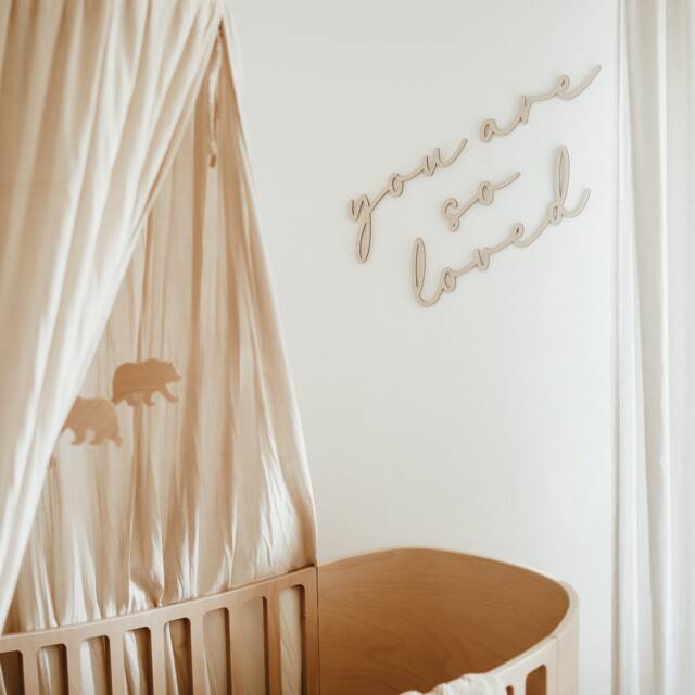 You Are So Loved - Children's Room Door Sign, Wooden Wall Lettering, Home Decor - image 1