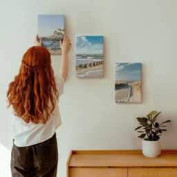 Canvas Set Of 3 - Beach With Wooden Path, Sea & Seaside Cliffs, Blue Wall Art, Landscapes Decor - thumbnail 3