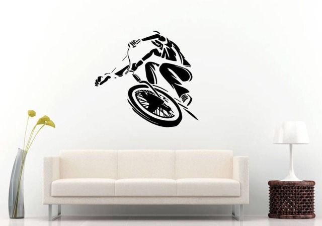 Bmx Bike Bicycle Extreme X-Games Sports Trick Srunt Wall Sticker Decal Vinyl Mural Decor Art L2252 - image 1