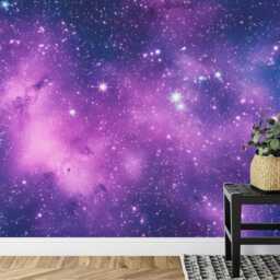 Galaxy Stars Wall Mural - Violet Azure Space Wallpaper Peel & Stick - thumbnail 3