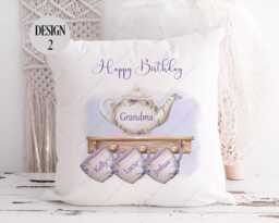 Teapot Cushion, Teacups Bestie Gift, Gift For Mum, Nan, Friend, Her, Birthday Best Friend