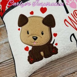 I Woof You Bundle Storybook Pillow Designs - 5x7 Design Includes 2 Digital Designs Dog Applique & Words Valentine's Day - thumbnail 3