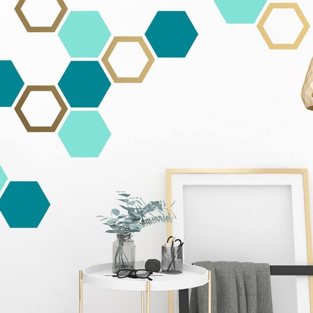 Honeycomb Wall Decals - Hexagon Decals, Geometric Art, Decor, Honeycomb, Modern Gift For Home, Nursery Kids Room - image 1