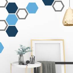 Honeycomb Wall Decals - Hexagon Decals, Geometric Art, Decor, Honeycomb, Modern Gift For Home, Nursery Kids Room - thumbnail 4