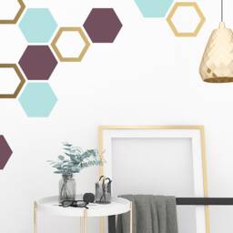 Honeycomb Wall Decals - Hexagon Decals, Geometric Art, Decor, Honeycomb, Modern Gift For Home, Nursery Kids Room - thumbnail 3