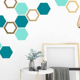 Honeycomb Wall Decals - Hexagon Decals, Geometric Art, Decor, Honeycomb, Modern Gift For Home, Nursery Kids Room