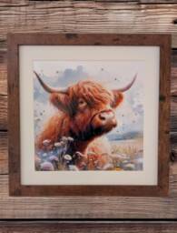 Highland Cow Framed Print, Wall Art, Room Decor - Big Angus Scottish Highlands - thumbnail 1