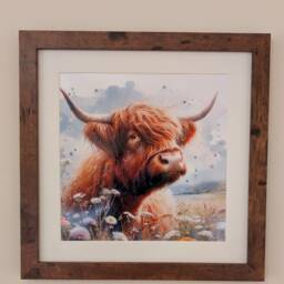 Highland Cow Framed Print, Wall Art, Room Decor - Big Angus Scottish Highlands - thumbnail 3