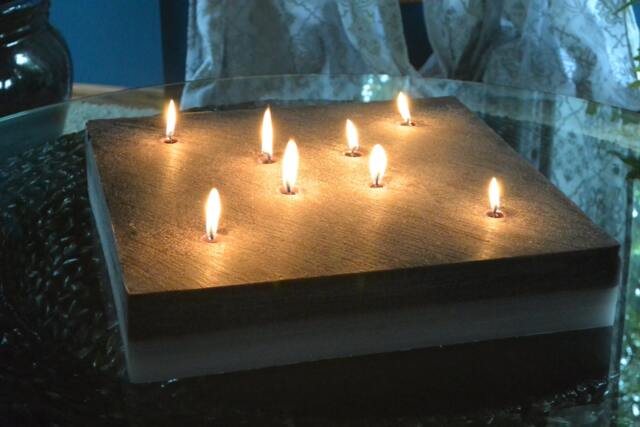 Custom Hand Poured 15 X Inch Square Candle With 8 Wicks - image 1