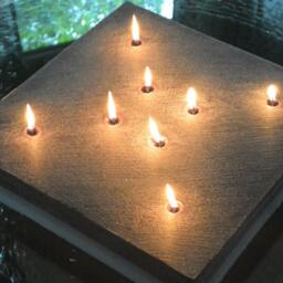 Custom Hand Poured 15 X Inch Square Candle With 8 Wicks - thumbnail 2