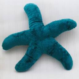Minky Dot Starfish Pillow Mallard Green Nautical Decor - 17 Inch - thumbnail 3