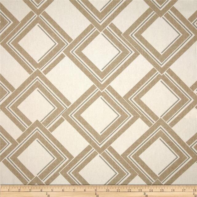 "Pair Of 50"" Wide Duralee Diamond Dune Trellis Rod Curtains Panels Drapes 50x63"" 50x84"" 50x96"" 50x108"