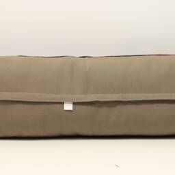 King Size Kilim Lumbar Pillow Cover 14x48 Red Plaid Wool Blend - thumbnail 4