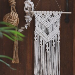Modern Macrame Wall Hanging, Decor, Tapestries, Beautifully Handmade Decor - thumbnail 2